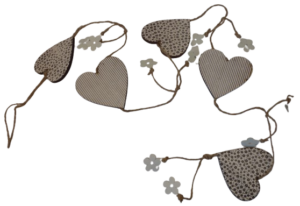 Wood Heart Garland (P/SG11)