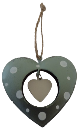 Metal Heart on Hanger Large (P/SG14)